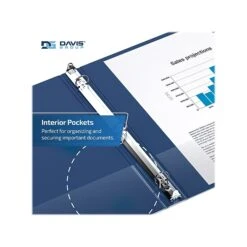 Davis Group Easyview Premium 3" 3-Ring View Binder, Royal Blue, 6/Pack (8414-92-06) -Office Supplies Shop sp179266644 sc7