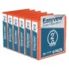 Davis Group Easyview Premium 2" 3-Ring View Binder, Orange, 6/Pack (8413-19-06)