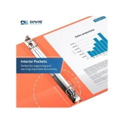 Davis Group Easyview Premium 2" 3-Ring View Binder, Orange, 6/Pack (8413-19-06) -Office Supplies Shop sp179266747 sc7