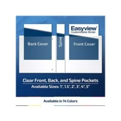 Davis Group Easyview Premium 2" 3-Ring View Binder, Orange, 6/Pack (8413-19-06) -Office Supplies Shop sp179266751 sc7