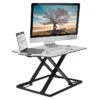 Mount-It! 1.3" -16" Tabletop Standing Desk Converter, White/Silver (MI-7938)