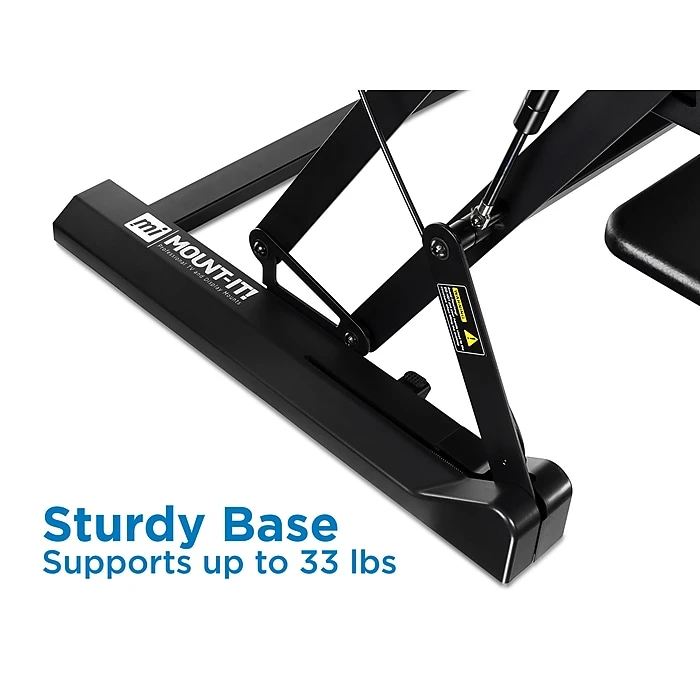 Mount-It! 6.25" - 17" Height Adjustable Sit Stand Desk Converter, Black (MI-7955) 7 Mount-It! 6.25" - 17" Height Adjustable Sit Stand Desk Converter, Black (MI-7955) - Image 5
