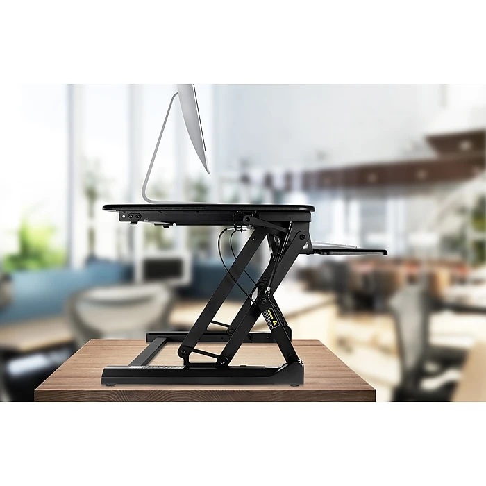 Mount-It! 6.25" - 17" Height Adjustable Sit Stand Desk Converter, Black (MI-7955) 4 Mount-It! 6.25" - 17" Height Adjustable Sit Stand Desk Converter, Black (MI-7955) - Image 2