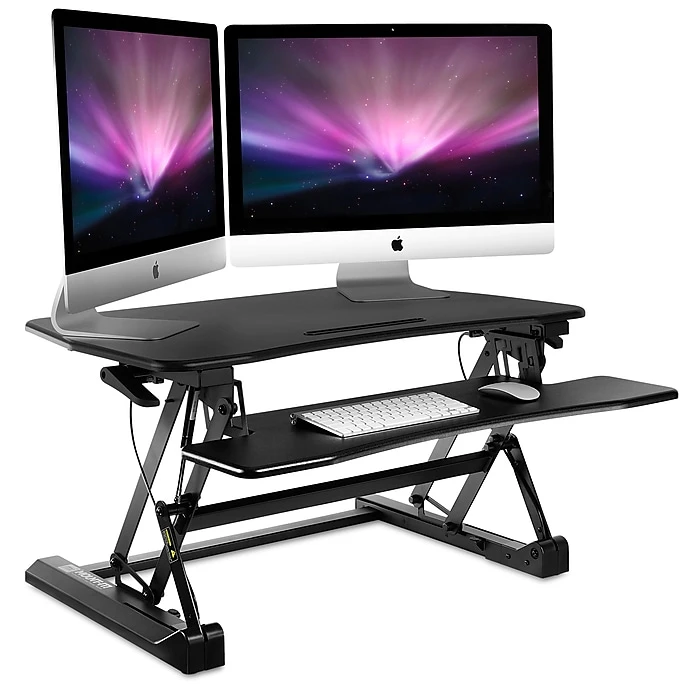 Mount-It! 6.25" - 17" Height Adjustable Sit Stand Desk Converter, Black (MI-7955) 3 Mount-It! 6.25" - 17" Height Adjustable Sit Stand Desk Converter, Black (MI-7955)