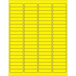 Tape Logic® Rectangle Laser Labels, 1 15/16" X 1/2", Fluorescent Yellow, 8000/Case (LL171YE)