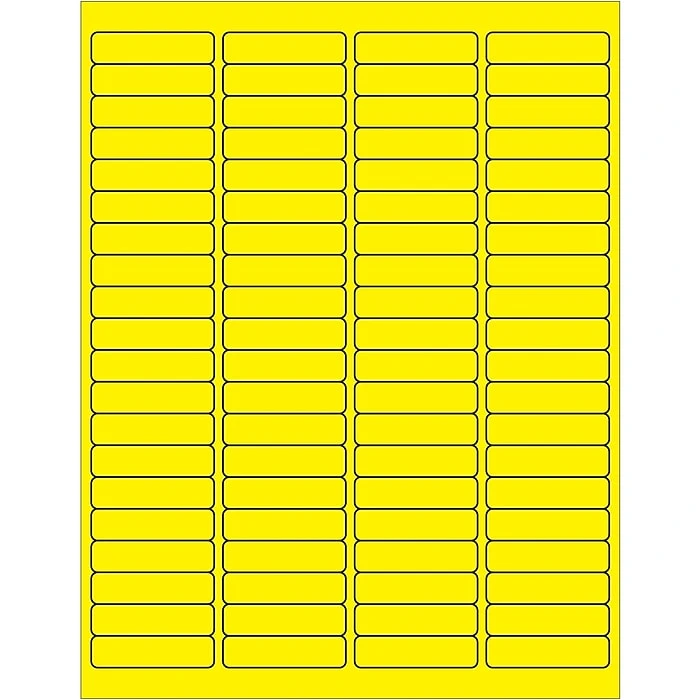 Tape Logic® Rectangle Laser Labels, 1 15/16" X 1/2", Fluorescent Yellow, 8000/Case (LL171YE) 3 Tape Logic® Rectangle Laser Labels, 1 15/16" X 1/2", Fluorescent Yellow, 8000/Case (LL171YE)