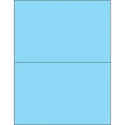Tape Logic® Removable Rectangle Laser Labels, 8 1/2" X 5 1/2", Pastel Blue, 200/Case (LL415BE)