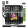 Zebra Z-Grip Retractable Ballpoint Pen, Medium Point, Black Ink, 18/Pack (ZEB22218)