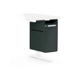 ASAP Allsteel Radii Hinged Undermount File Cabinet, Flint (AUFH15N001)