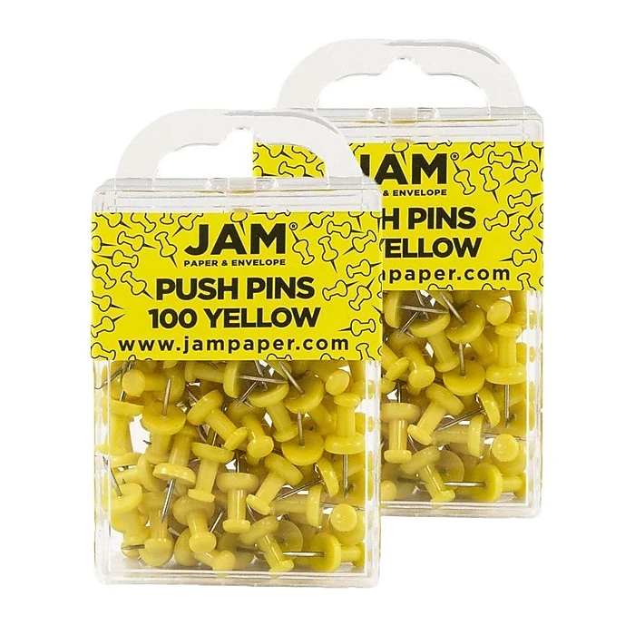 JAM Paper Pushpins, Red, 2 Packs Of 100 (2242955A) 6 JAM Paper Pushpins, Red, 2 Packs Of 100 (2242955A) - Image 4