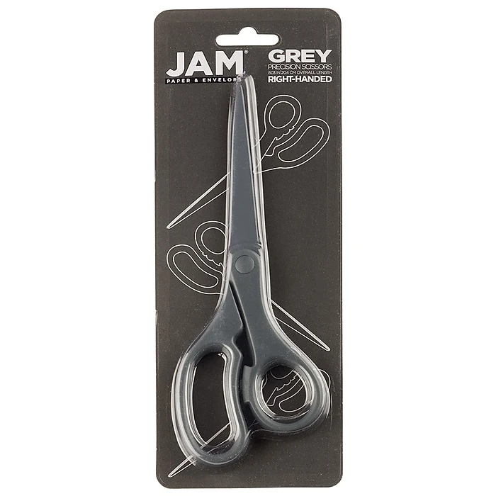 JAM Paper® Heavy Duty Multi-Purpose Precision Scissors, 8" Stainless Steel Blades, Grey (342GY) 6 JAM Paper® Heavy Duty Multi-Purpose Precision Scissors, 8" Stainless Steel Blades, Grey (342GY) - Image 4