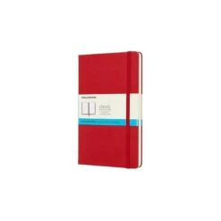 Moleskine Classic Notebook, Hard Cover, Large, 5" X 8.25", Dotted, Red Scarlet (715420)