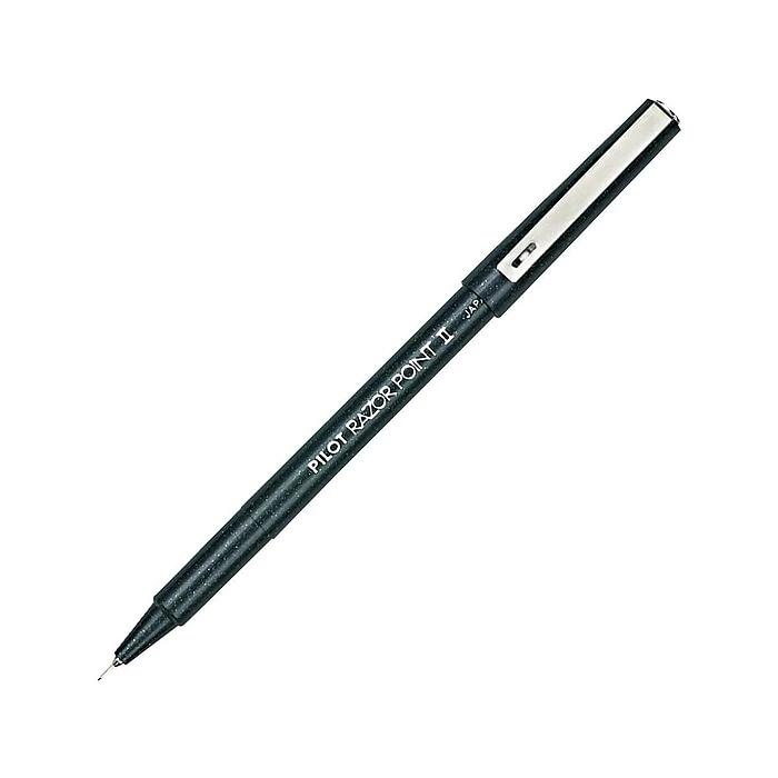 Pilot Razor Point II Marker Pens, Super Fine Point, Black Ink, Dozen (11009) 3 Pilot Razor Point II Marker Pens, Super Fine Point, Black Ink, Dozen (11009)