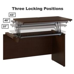 Bush Business Furniture Westfield 72W X 30D 3 Position Sit To Stand L Desk With Mobile File Cabinet, Mocha Cherry (SRC125MRSU) -Office Supplies Shop sp38463166 sc7