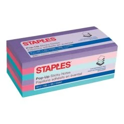 Staples Pop-Up Sticky Notes, 3" X 3" Yellow, 100 Sheets/Pad, 12 Pads/Pack (S33YRP12/52563) -Office Supplies Shop sp38714877 sc7