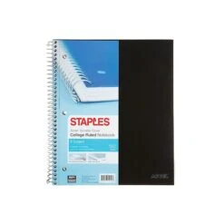 Staples Accel 3-Subject Notebook, 8.5" X 11", College Ruled, 150 Sheets, Assorted (20037M) -Office Supplies Shop sp39612964 sc7