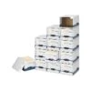 Bankers Box File/Cube™ Quick Set-Up Corrugated File Storage Box Shells, Letter/Legal Size, White/Blue, 6/Carton (0162601)
