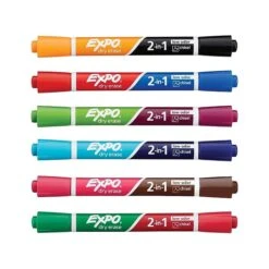 Expo 2-in-1 Dry Erase Markers, Chisel Tip, Assorted, 6/Pack (1944657) -Office Supplies Shop sp40797669 sc7