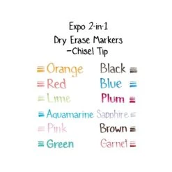 Expo 2-in-1 Dry Erase Markers, Chisel Tip, Assorted, 6/Pack (1944657) -Office Supplies Shop sp40797670 sc7