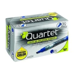 Quartet EnduraGlide Dry Erase Markers, Chisel Tip, Blue, 12/Pack (5001-3M) -Office Supplies Shop sp40890068 sc7