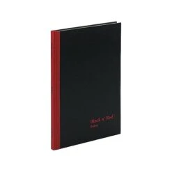 Black N' Red Professional Notebook, 8.25" X 11.75", Wide Ruled, 96 Sheets (D66174)