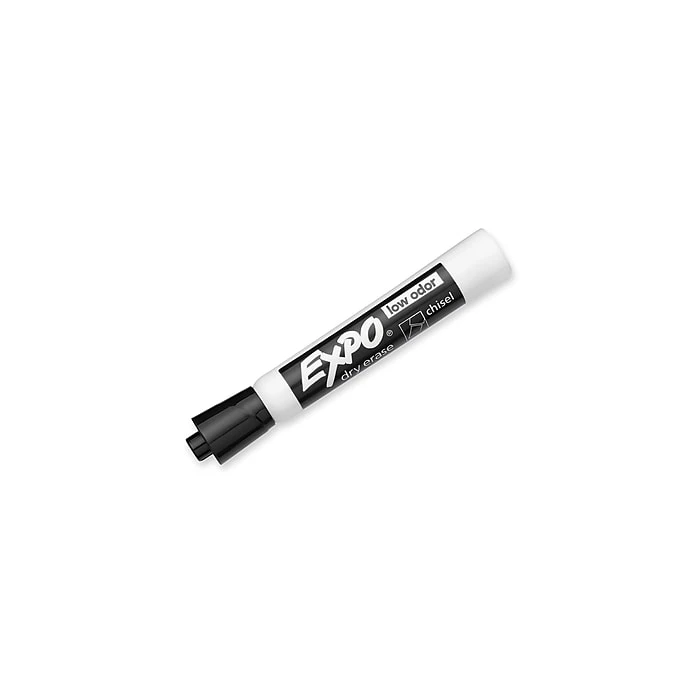Expo Dry Erase Marker, Chisel Tip, Black (80001) 3 Expo Dry Erase Marker, Chisel Tip, Black (80001)