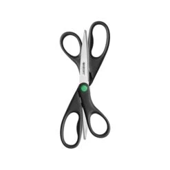 Westcott KleenEarth 8" Stainless Steel Sewing/Craft Scissors, Pointed Tip, Black, 2/Pack (15179)