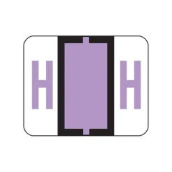 Smead BCCR Color Coded Alphabetic Labels, H, Lavender, 500/Roll (67078)