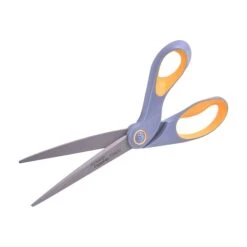 Westcott® Bent ExtremEdge Adjustable Tension Titanium Bonded® 9" Scissors, Blunt Tip, Gray/Yellow (14669) -Office Supplies Shop sp42717179 sc7