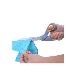 Westcott® Bent ExtremEdge Adjustable Tension Titanium Bonded® 9" Scissors, Blunt Tip, Gray/Yellow (14669) -Office Supplies Shop sp42717181 sc7