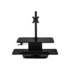 Mount-It! 26.75"W Adjustable Standing Desk Converter W/ Monitor Mount And Keyboard Tray, Plastic/Steel (MI-7913)