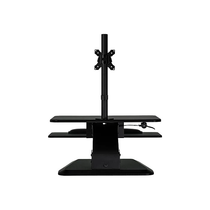 Mount-It! 26.75"W Adjustable Standing Desk Converter W/ Monitor Mount And Keyboard Tray, Plastic/Steel (MI-7913) 4 Mount-It! 26.75"W Adjustable Standing Desk Converter W/ Monitor Mount And Keyboard Tray, Plastic/Steel (MI-7913) - Image 2