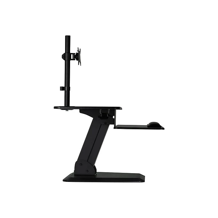 Mount-It! 26.75"W Adjustable Standing Desk Converter W/ Monitor Mount And Keyboard Tray, Plastic/Steel (MI-7913) 6 Mount-It! 26.75"W Adjustable Standing Desk Converter W/ Monitor Mount And Keyboard Tray, Plastic/Steel (MI-7913) - Image 4