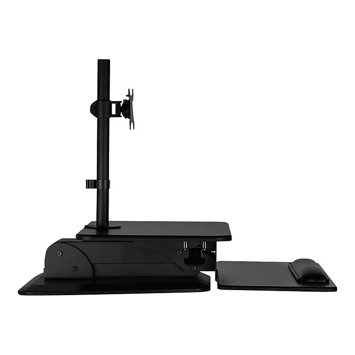 Mount-It! 26.75"W Adjustable Standing Desk Converter W/ Monitor Mount And Keyboard Tray, Plastic/Steel (MI-7913) 7 Mount-It! 26.75"W Adjustable Standing Desk Converter W/ Monitor Mount And Keyboard Tray, Plastic/Steel (MI-7913) - Image 5