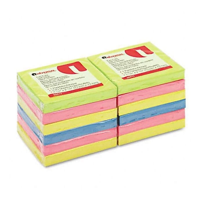 Universal, Fan-Folded Pop-Up Notes 3 X 3 Four Neon Colors 12 100-Sheet Pads/pk (AZRUNV35617) 3 Universal, Fan-Folded Pop-Up Notes 3 X 3 Four Neon Colors 12 100-Sheet Pads/pk (AZRUNV35617)