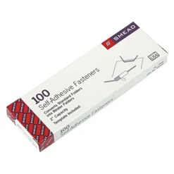 Smead Self-Adhesive Folder Fasteners, 2", Brown, 100/Box (68220)