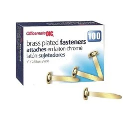 Officemate Round Head Fasteners, Gold, 100/Box (99814) -Office Supplies Shop sp43803979 sc7