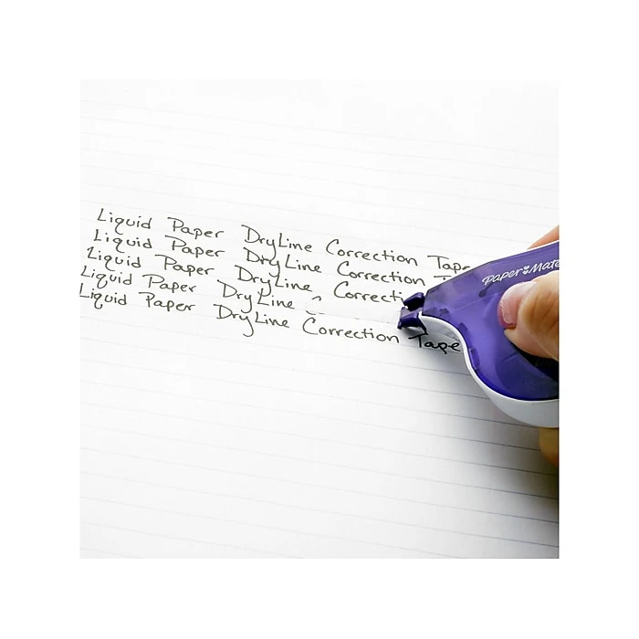 Paper Mate Liquid Paper DryLine Correction Tape, White, 10/Pack (6137406) 6 Paper Mate Liquid Paper DryLine Correction Tape, White, 10/Pack (6137406) - Image 4