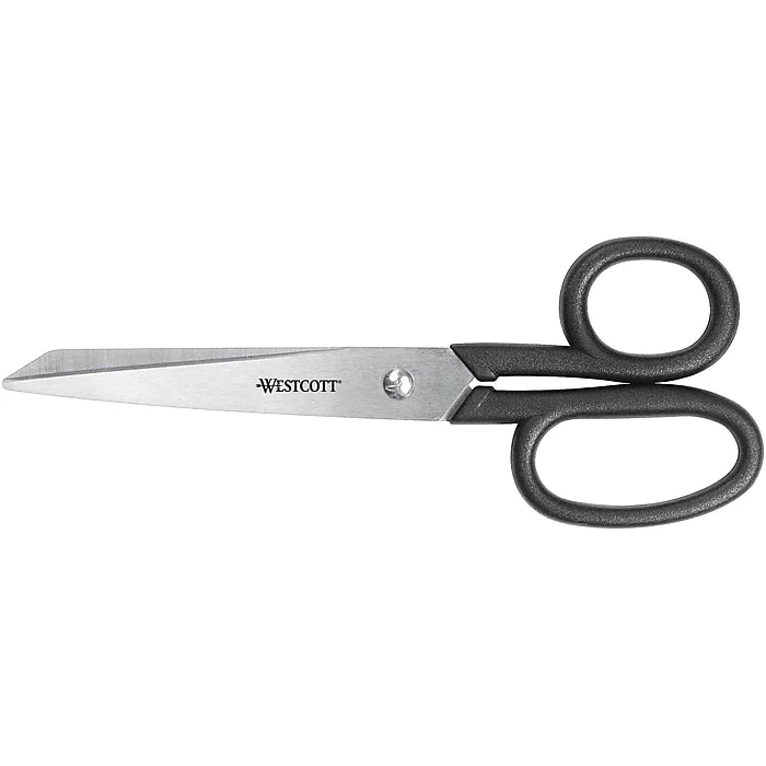 Westcott® All Purpose Kleencut® 7" Stainless Steel Scissors, Pointed Tip, Black (19017) 3 Westcott® All Purpose Kleencut® 7" Stainless Steel Scissors, Pointed Tip, Black (19017)