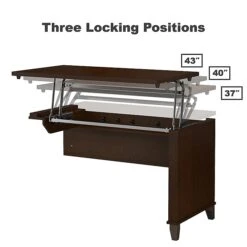 Bush Furniture Somerset 72W 3 Position Sit To Stand L Shaped Desk, Mocha Cherry (SET014MR) -Office Supplies Shop sp45060485 sc7