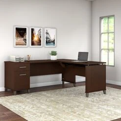 Bush Furniture Somerset 72W 3 Position Sit To Stand L Shaped Desk, Mocha Cherry (SET014MR) -Office Supplies Shop sp45060488 sc7