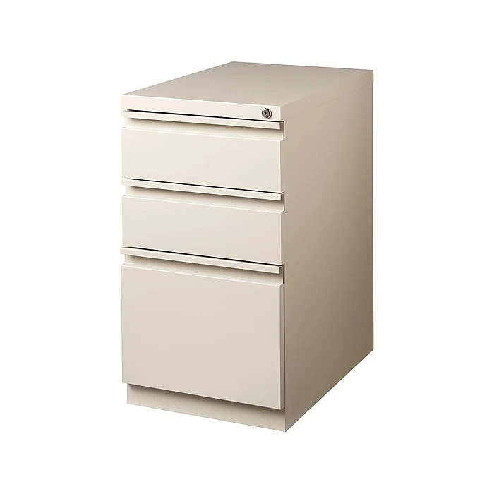 Staples 3-Drawer Vertical File Cabinet, Mobile/Pedestal, Letter, Putty, 20"D (24871D) 4 Staples 3-Drawer Vertical File Cabinet, Mobile/Pedestal, Letter, Putty, 20"D (24871D) - Image 2