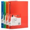 JAM Paper Designders 3/4" 3-Ring Flexible Poly Binders, Assorted Colors, 4/Pack (75T1RGBOR)