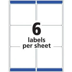 Avery Repositionable Laser Shipping Labels, 3 1/3" X 4", White, 600 Labels/Pack (55164) -Office Supplies Shop sp57018338 sc7
