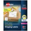 Avery Repositionable Laser Shipping Labels, 3 1/3" X 4", White, 600 Labels/Pack (55164)