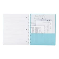 Poppin Pocket 1-Subject Notebook, 8.5" X 11", College Ruled, 80 Sheets, Aqua (102043) 9 Poppin Pocket 1-Subject Notebook, 8.5" X 11", College Ruled, 80 Sheets, Aqua (102043) -Office Supplies Shop sp57451652 sc7