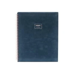 Poppin Velvet Notebook, 8.25" X 10.25", College Ruled, 40 Sheets, Storm (106159)
