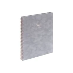 Poppin Velvet Notebook, 8.25" X 10.25", College Ruled, 40 Sheets, Dove Gray (106160)