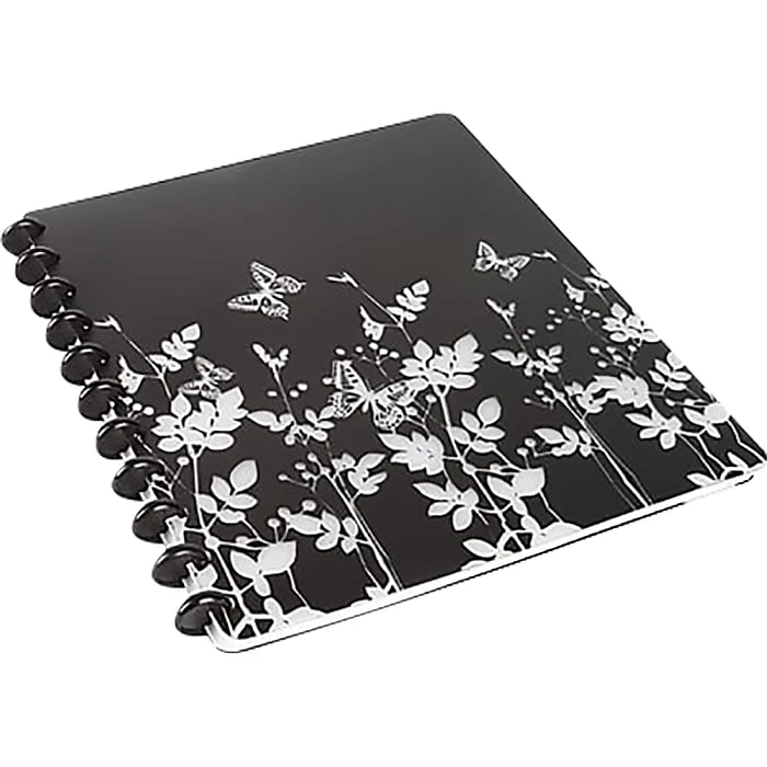 Staples® Customizable Arc Notebook System, 9.38" X 11.25", Narrow Ruled, 60 Sheets, Black With Butterflies (28002) 3 Staples® Customizable Arc Notebook System, 9.38" X 11.25", Narrow Ruled, 60 Sheets, Black With Butterflies (28002)