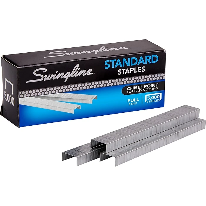 Swingline Standard Staples, 1/4" Length, 210 Per Strip, 5,000/Box, 3 Boxes (S7035104) 4 Swingline Standard Staples, 1/4" Length, 210 Per Strip, 5,000/Box, 3 Boxes (S7035104) - Image 2